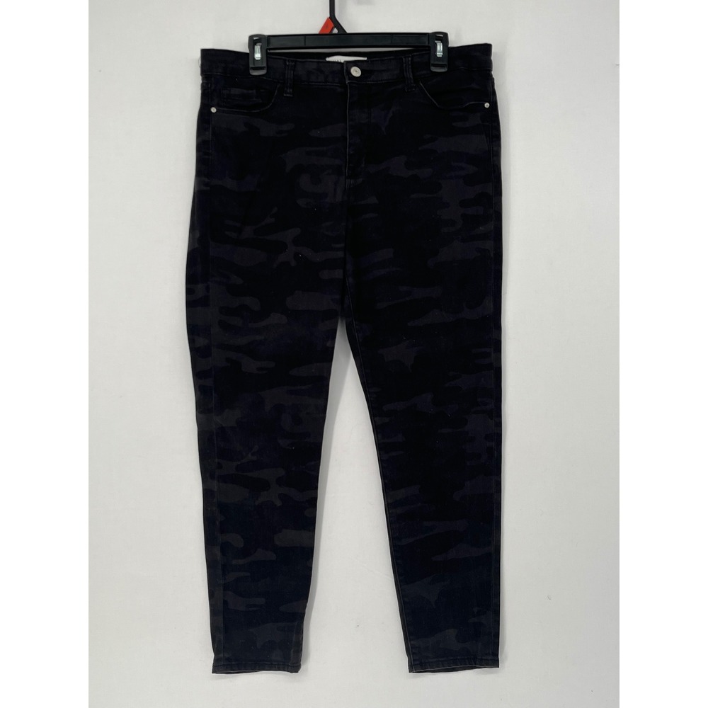 Social Standard by Sanctuary Ankle Skinny Jeans Camo Black Grey Size 12